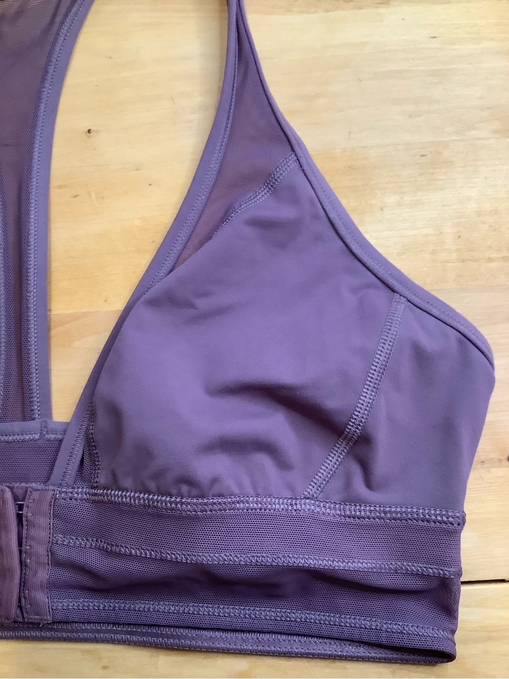 Lululemon Seek The Heat Bra Purple Fog Front Hooks Longline 10 - Picture 7 of 12